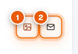Botões de baixar imagem e enviar por e-mail em um gráfico